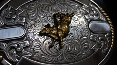 Crumrine Western Oval BULL RIDER Belt Buckle 38624