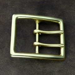 Heavy Duty Solid Brass Double Prong Belt Buckle Fits 48mm-50mm Waistband