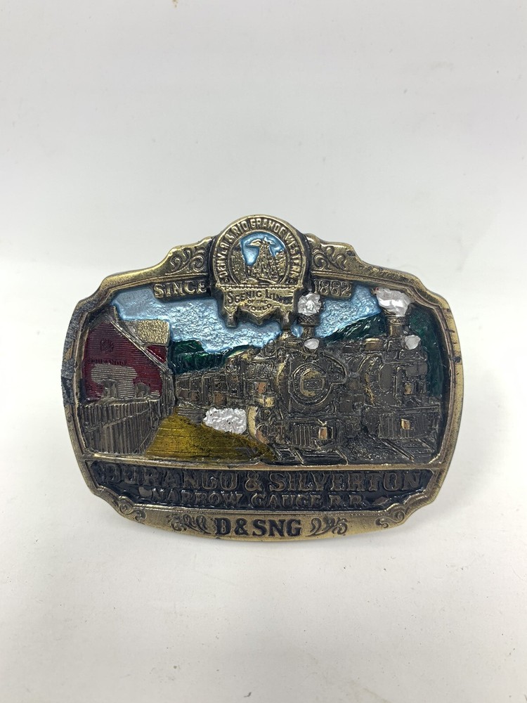 D&SNG Made in USA Durango and Silverton Narrow Gauge Railroad Train Belt Buckle