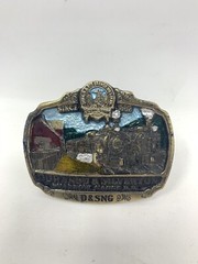 D&SNG Made in USA Durango and Silverton Narrow Gauge Railroad Train Belt Buckle
