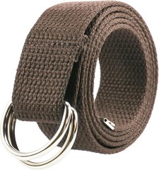 Canvas Web D Ring Belt Silver Buckle Military Style for men & women