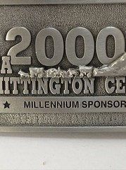NRA Whittington Center 2000 Millennium Sponsor Belt Buckle 3 3/4&Prime; x 2&Prime; Pewter