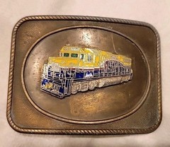 Vintage Locomotive Railroad Belt Buckle – GM 1977