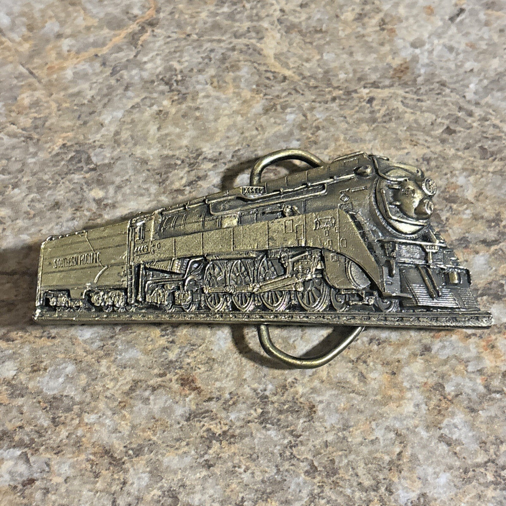 1984 SOUTHERN PACIFIC Train Brass Belt Buckle