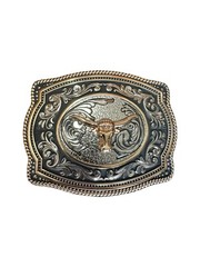 Long Horn Bull western style Cowboy buckle hebilla Vaquera Con toro