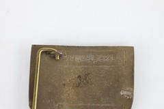 Vintage 70s Skyr Skiing Spell Out Dynabuckle Provo Utah Brass Belt Buckle Gold