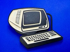 Computer Terminal CRT Monitor Retro 80&rsquo;s Looking Cutout Mobtown Belt Buckle