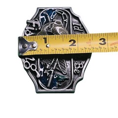 I&rsquo;d Rather Be Fishing Men&rsquo;s Belt Buckle Silver Tone