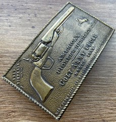 Vintage Belt Buckle Colt 44 Cal Model 1860 Army America&rsquo;s Pioneer Heritage 4”