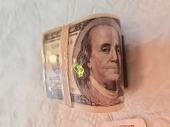 THE MONEY BUCKLE◇Vintage◇$100 Bills◇Money Roll Belt Buckle◇Cash Stacks◇NEW + Tag