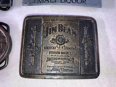 Vintage Belt Buckles Beer & Whiskey Rare Brass & Pewter Vintage!