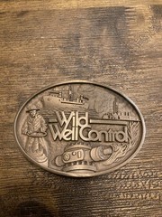 WILD WELL CONTROL Oil Field Belt Buckle – Solid Bronze –