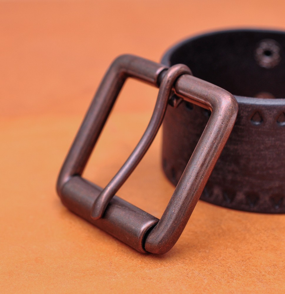 High Quaility Antique Copper Square Prong Pin Roller Belt Buckle for 40mm Belts