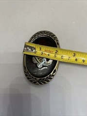 Vintage Heritage Buckle Heavy Duty Solid Brass Oval Fish Belt Buckle