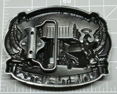 Truck Drivers Move the Nation Belt Buckle American Flag Colors Semi Trucks A117