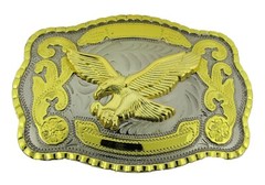Men Women Eagle Belt Buckle Western Cowgirl Cowboy Rodeo Texas Style Gold Silver