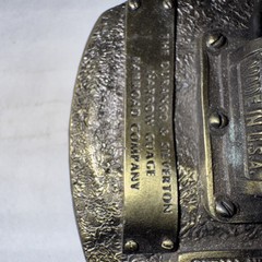 DURANGO & SILVERTON NARROW GAUGE RAILROAD SOLID BRASS BELT BUCKLE 1983