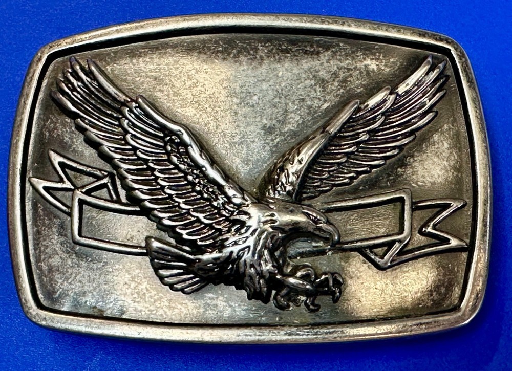 Patriotic American Eagle Flying Wings Wide Hunting Diving Metal Belt Buckle