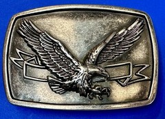 Patriotic American Eagle Flying Wings Wide Hunting Diving Metal Belt Buckle