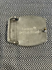 Vintage Lucien Pellet-Finet Gunmetal Leaf Belt Buckle – 2.75”x2.5”