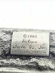 VTG Belt Buckle Americas Firefighters Ever Ready Ever Willing 1983 Siskiyou 3.75