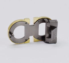 Salvatore Ferragamo Alloy Belt Buckle Gold with Gray for 34-35mm leather strap
