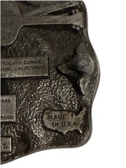 Men’s Pewter Belt Buckle Commemorative Third National Square Dance ConventionVTG
