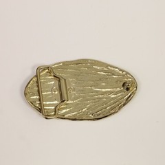 Gold Belt Buckle With Organic Texture Elegant Oval Belt Buckle