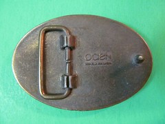 Vintage Oden Football Player Metal Belt Buckle Made In USA