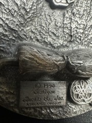 Vintage Siskiyou Eagle Pewter Belt Buckle R-89 1990 Made In USA