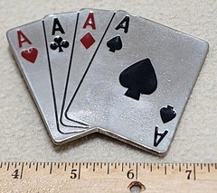 Four Ace Belt Buckle for Men Lucky Poker Playing Cards Belt Buckle 2502 USA