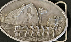 Vintage 1984 Bergamot Belt Buckle #T149 Made in USA