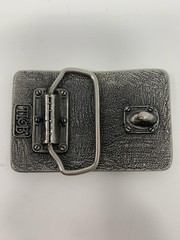 Vintage TL&B ICI Explosives Belt Buckle Metal Blue Logo Collectible Industrial