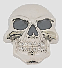Skull Belt Buckle Men Skeleton Grillz Teeth Silver Bling Halloween Hip Rock New