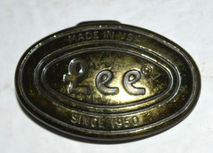 VTG, « LEE – MADE in the USA, Since 1950, » LOGO BELT BUCKLE, (1.25&Prime; x 2.25&Prime;)