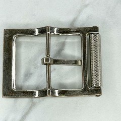 Silver Tone Simple Basic Roller Belt Buckle