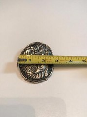 Vintage SSI American Eagle & Flag Pewter belt buckle – Patriotic