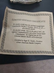 Vtg American Bicentennial Limited Edition Belt Buckle USA Patriotic Buckle Co