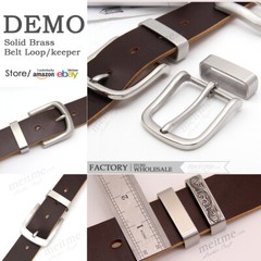 Wholesale Stainless Steel Belt loop Belt Buckle Keeper DIY Leather Craft 1.5 in