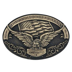 Montana Silversmiths Attitude Right To Bear Arms 2A Eagle Western Belt Buckle