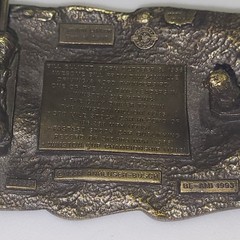Anheuser-Busch Belt Buckle Mens Bronze Bill Elliott NASCAR Limited Ed Vintage