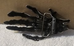 SKELETON HAND RING GOTHIC PUNK BIKER FUNNY BELT BUCKLE