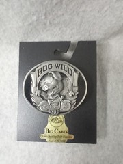 Big Cabin Belt Buckle Alloy Fashion Hog Wild Pig Motorcycle Pattern USA Made