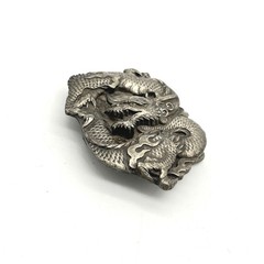 Vintage 1984 Bergamot Brass Works Double Dragon Belt Buckle L-149 Made in USA