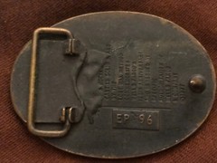*** VINTAGE Wells Fargo Commemorative 125th Anniversary Brass Belt Buckle
