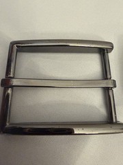Belt Buckle 1.25” Belt Making Replacement Single Prong Black Gun Metal + Loop