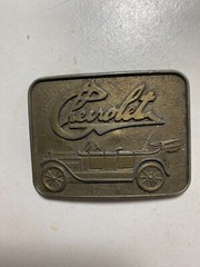 Chevrolet Chevy Metal Belt Buckle #48053 Vintage for Display