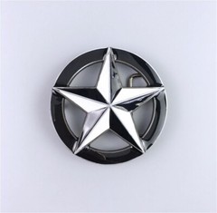 Vintage Black White Enamel Circle Star Belt Buckle Boucle de ceinture