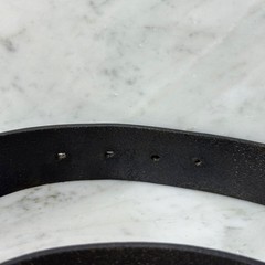 GUCCI Pre-Owned Interlocking Leather Belt Black Silver