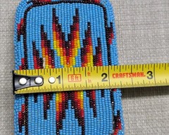vintage NATIVE AMERICAN belt buckle BEADED handcraft NAVAJO indian western